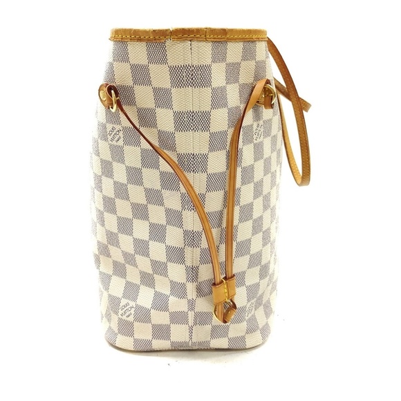 Louis Vuitton LV Tote Bag Neverfull MM White Damier Azur - Picture 3 of 9